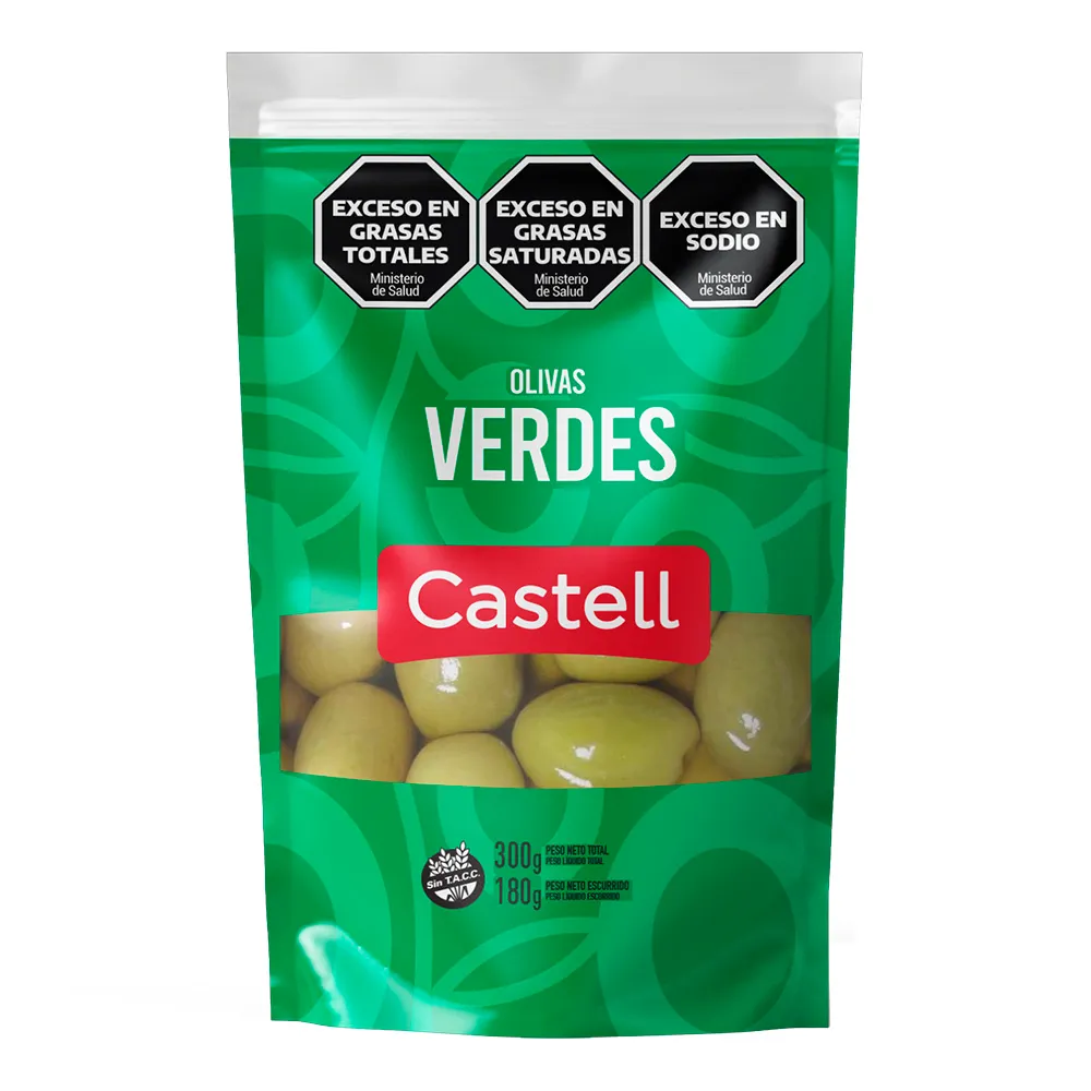 [100833] Aceitunas Verdes Castell DP x180g (x12)