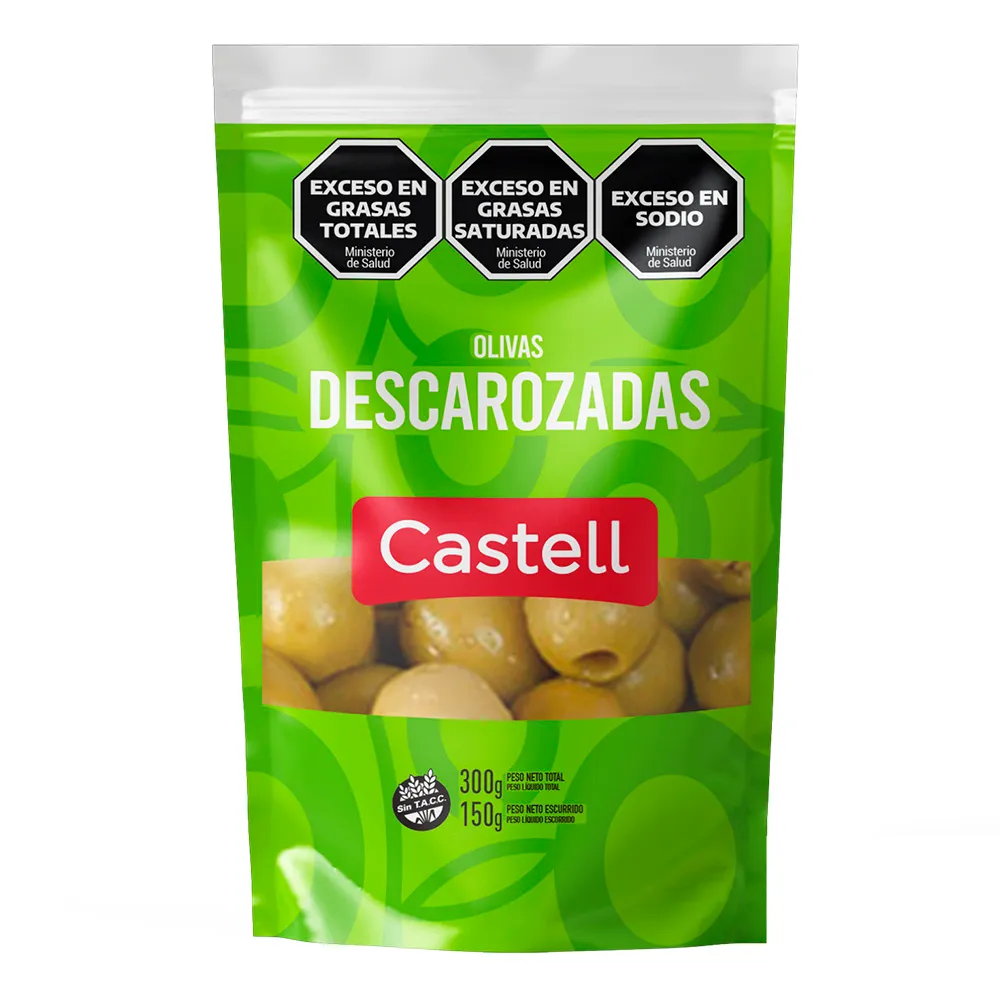 [100839] Aceitunas Verdes Descarozadas Castell DP x150g (x12)