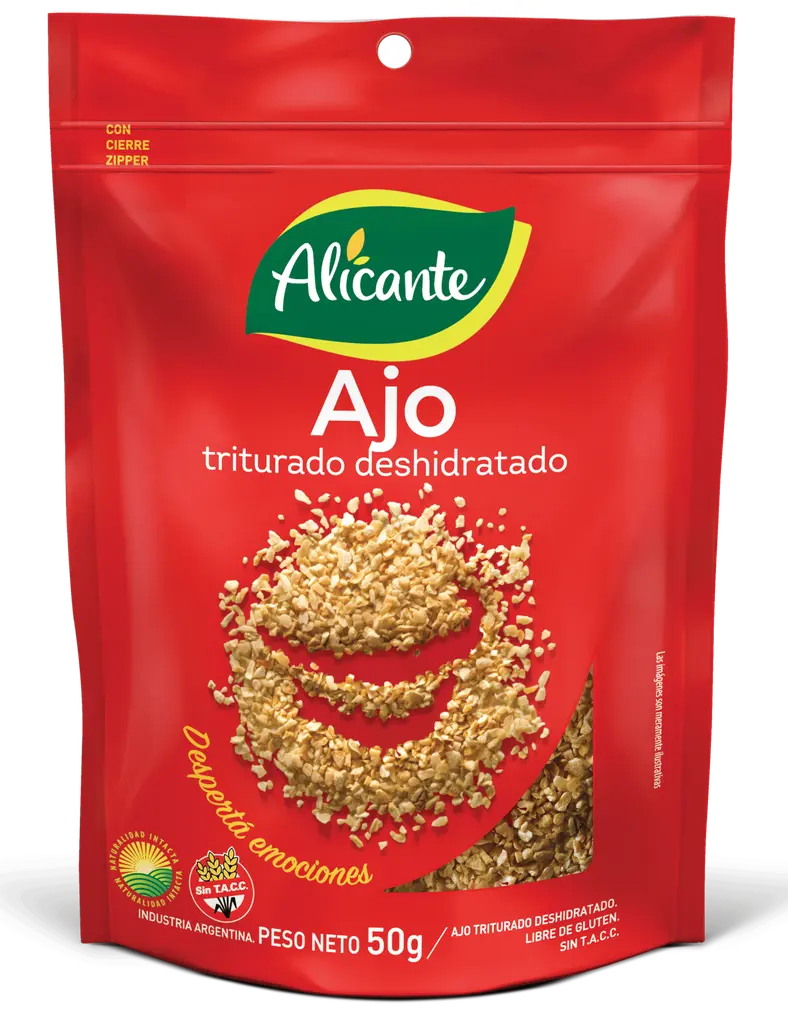 [100323] Ajo Triturado Deshidratado Alicante sin Tacc x50g (x12)