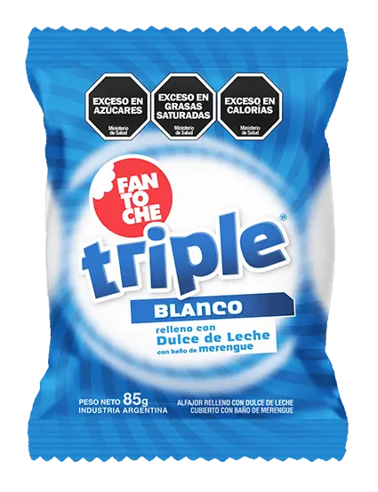 [100102] Alfajor Fantoche Triple Blanco x85g (x12)