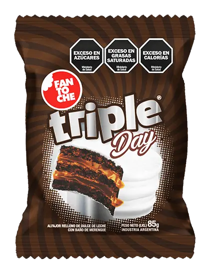 [100104] Alfajor Fantoche Triple Day x85g (x12)