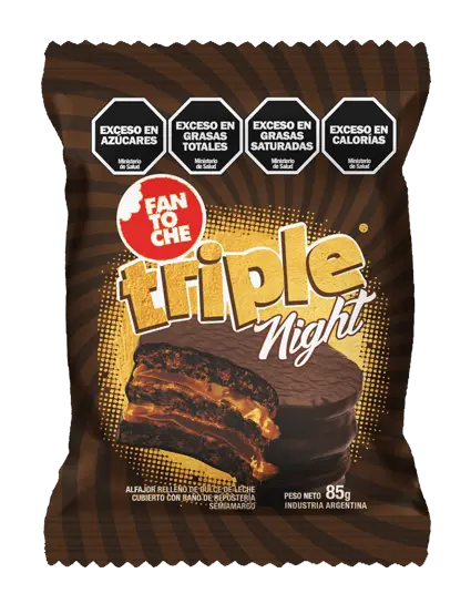 [100103] Alfajor Fantoche Triple Night x85g (x12)