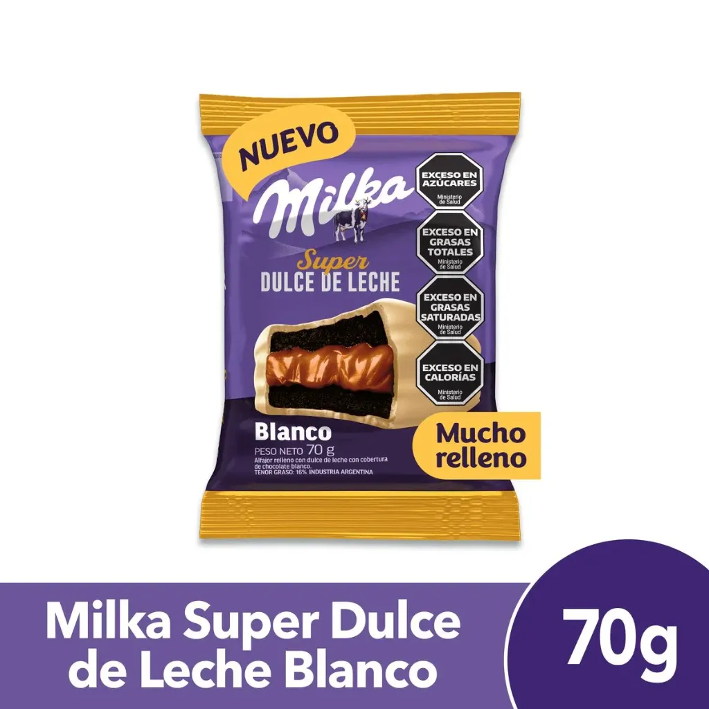 [100851] Alfajor Milka Blanco Extra Dulce de Leche x70g (x36)