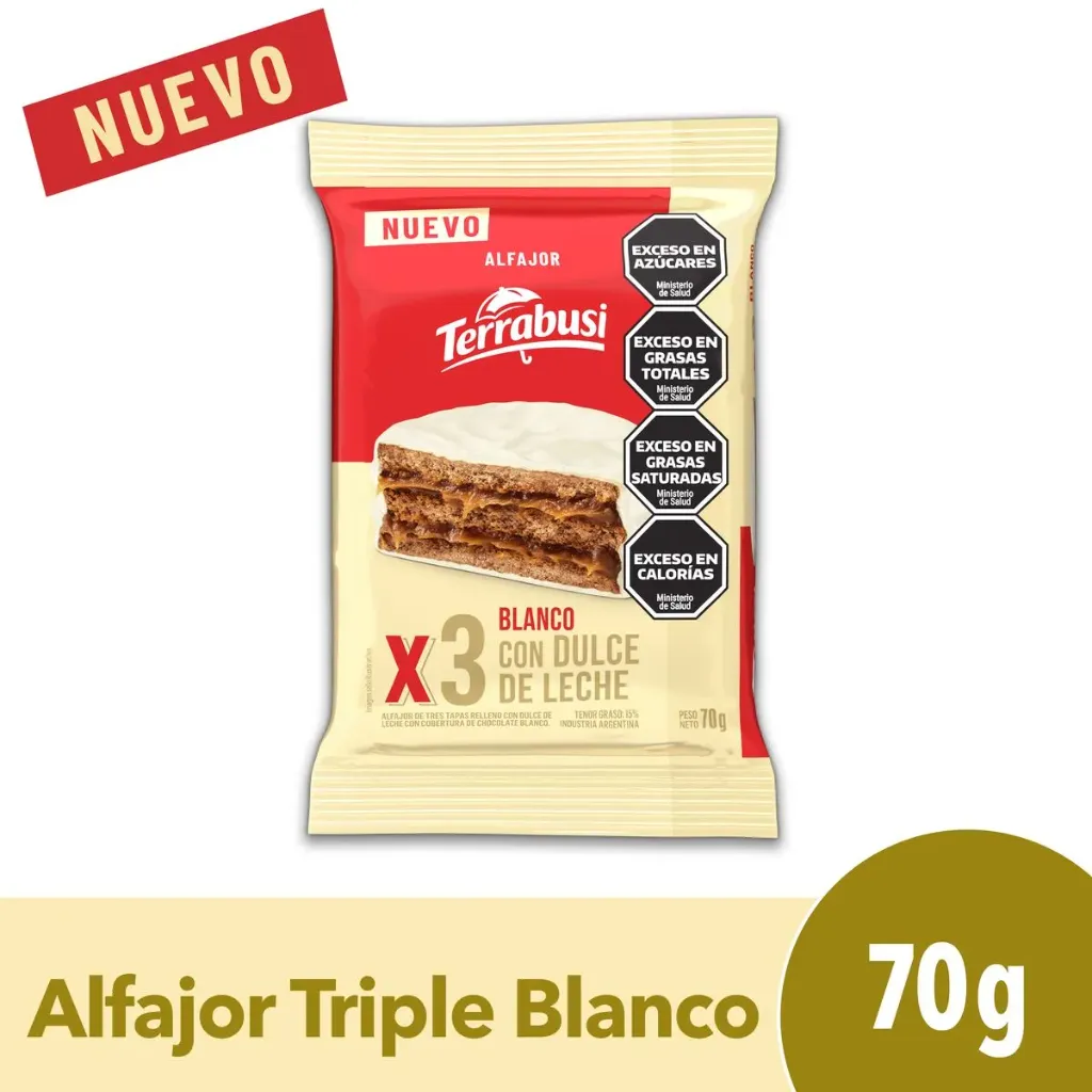 [100853] Alfajor Triple Terrabusi Blanco x70g (x36)