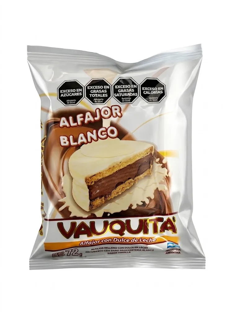 [101069] Alfajor Vauquita Chocolate Blanco x72g (x24)