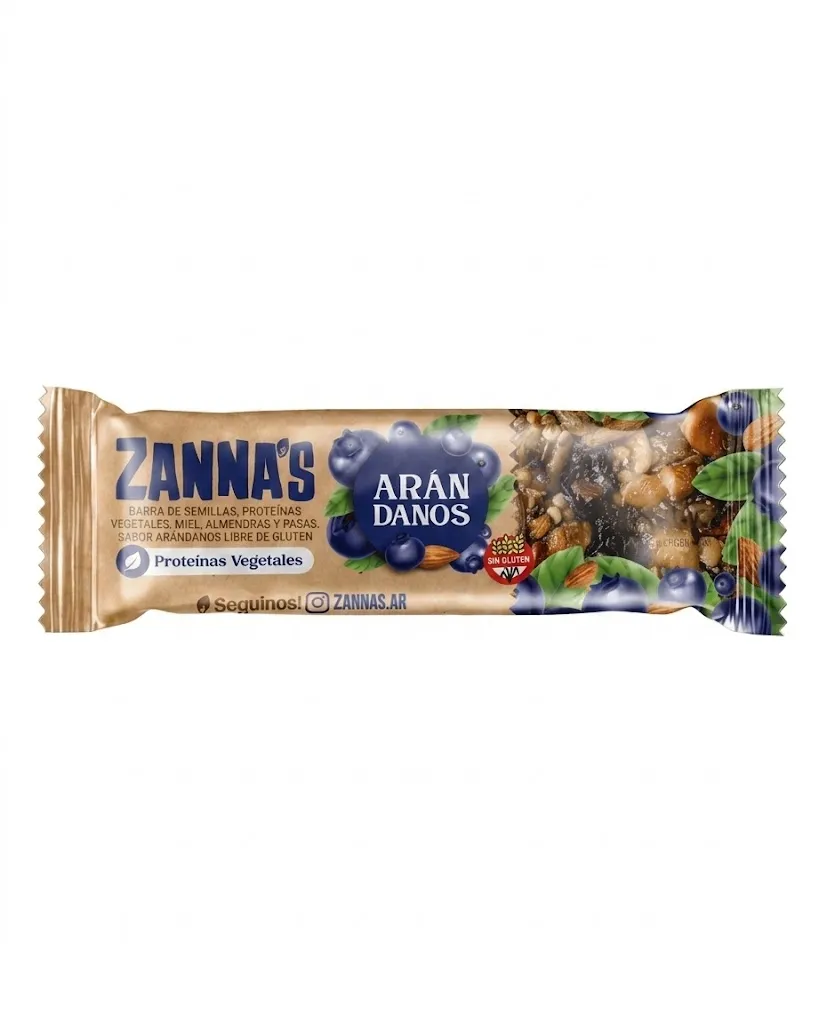 [100824] Barra Zanna's Sabor Arándanos x40g (24x12)