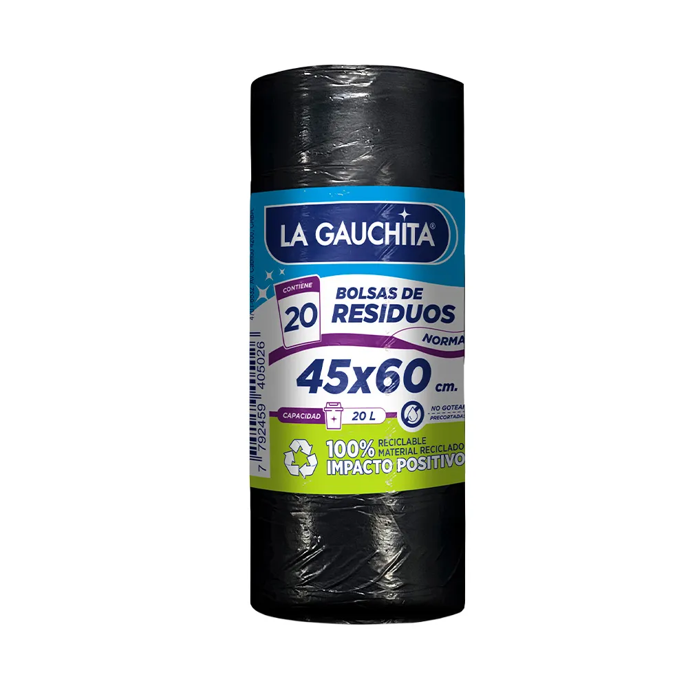 [100914] Bolsa Residuo Rollo 45x60 La Gauchita x20u (x20)