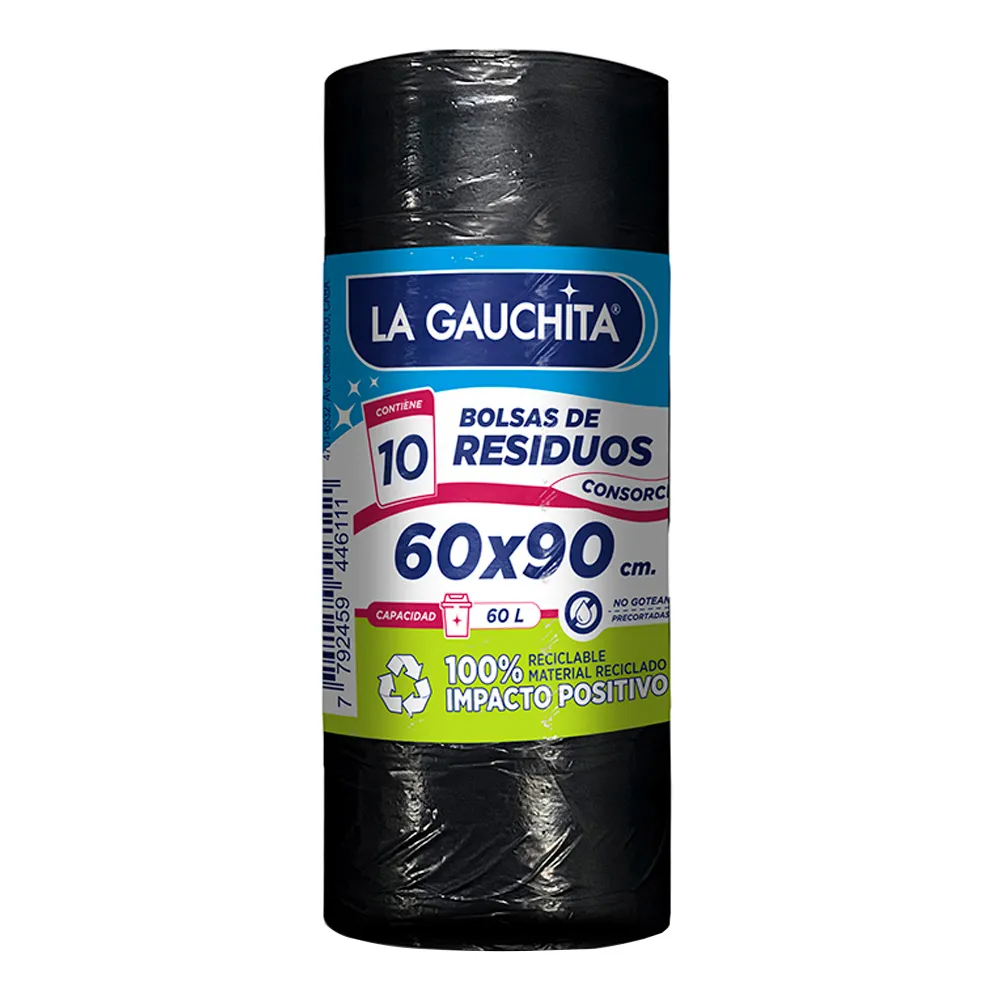 [100916] Bolsa Residuo Rollo 60x90 La Gauchita x20u (x20)