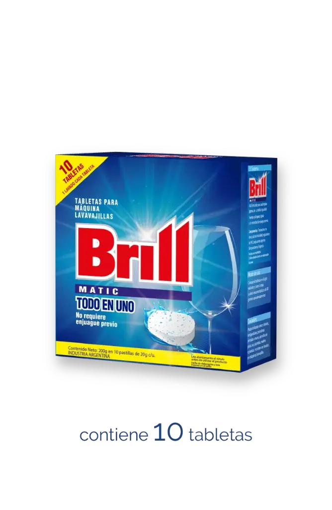 [100506] Brill Matic para Maquinas Lavavajillas en tableta x10u 200g (x12)