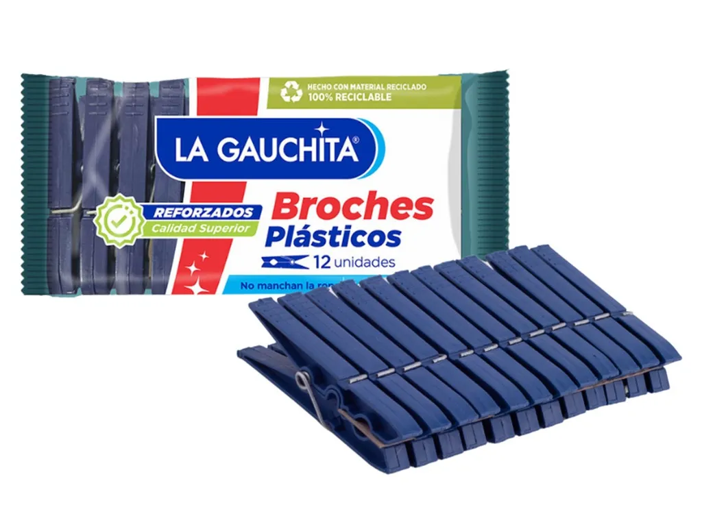 [100912] Broche de Plástico Modelo Italiano La Gauchita x12u (12x12)