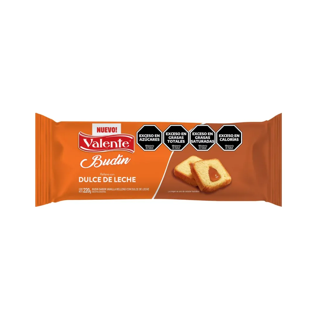 Budín Relleno de Dulce de Leche Valente x220g (x15)