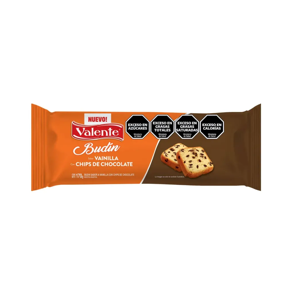 [100864] Budín con Chips de Chocolate Valente x170g (x15)