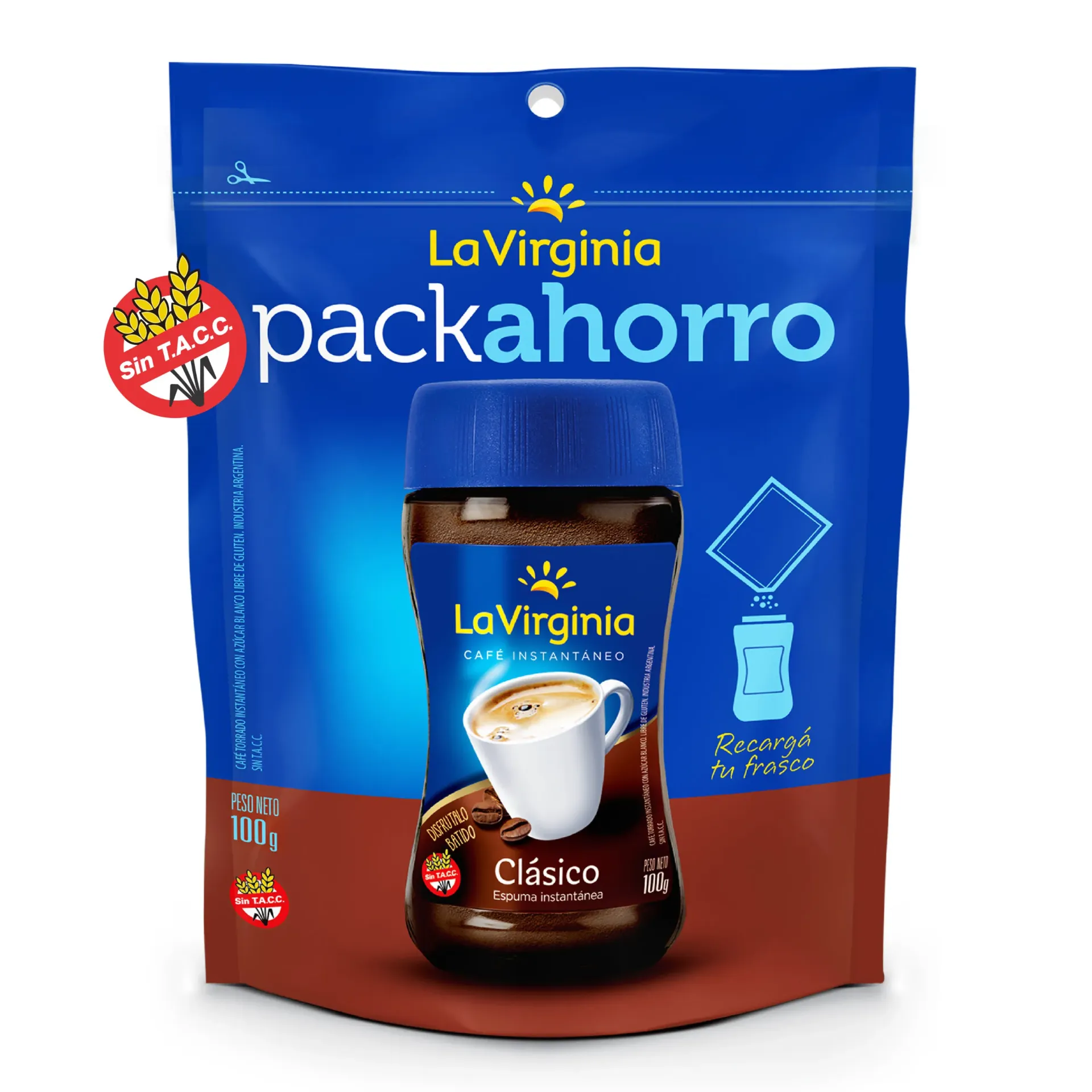 [100758] Café Instantáneo Clásico La Virginia DP x100g (x10)