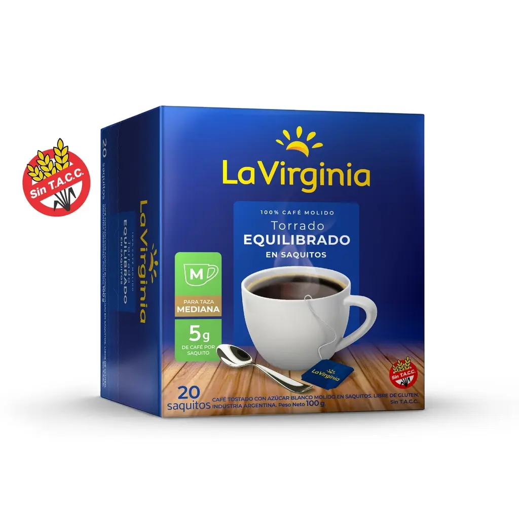 [100313] Café La Virginia Torrado En Saquitos 20x5g (x10)