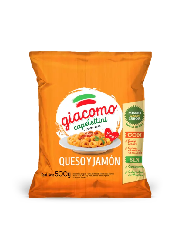 [100028] Capelettini Giacomo Queso y Jamón x500g (x12)