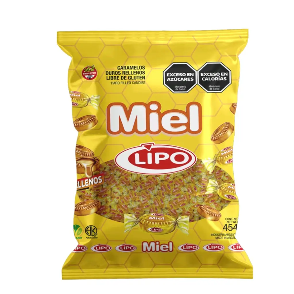 [20050] Caramelo Lipo Relleno Miel x454g (x24)