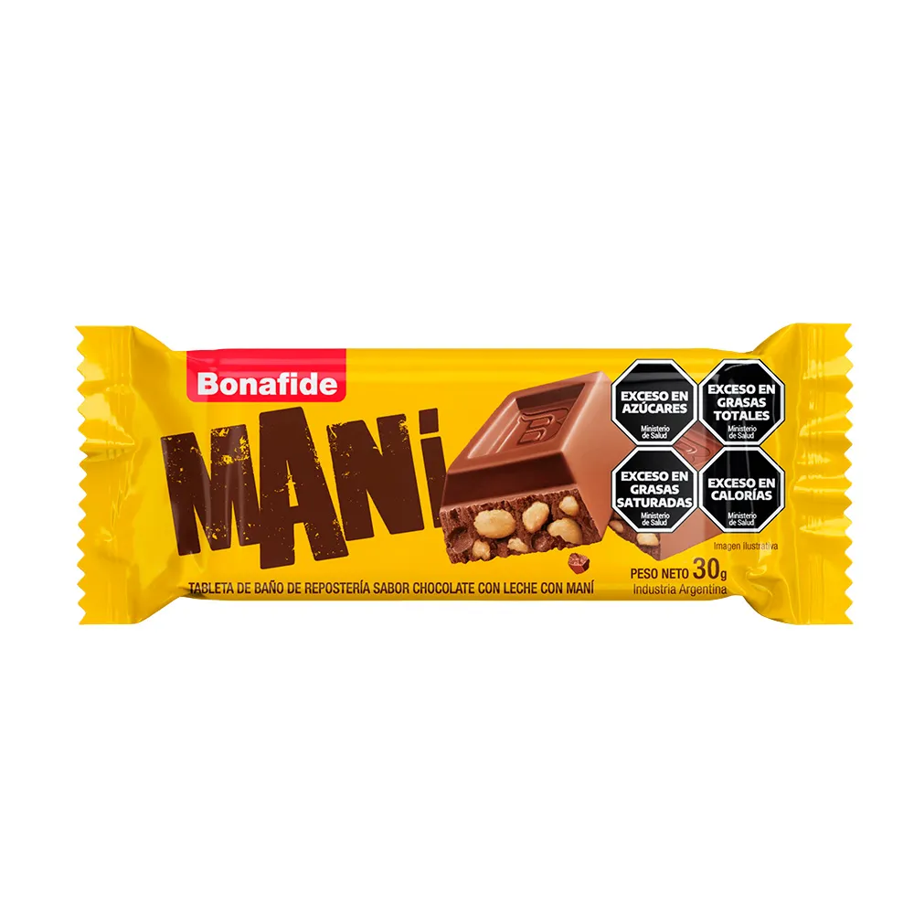 [37071] Chocolate Bonafide Leche y Maní x30g (6x20)
