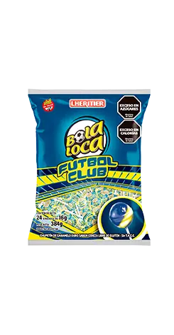 Chupetin Bola Loca Futbol Club Boca 24x16g (x12)