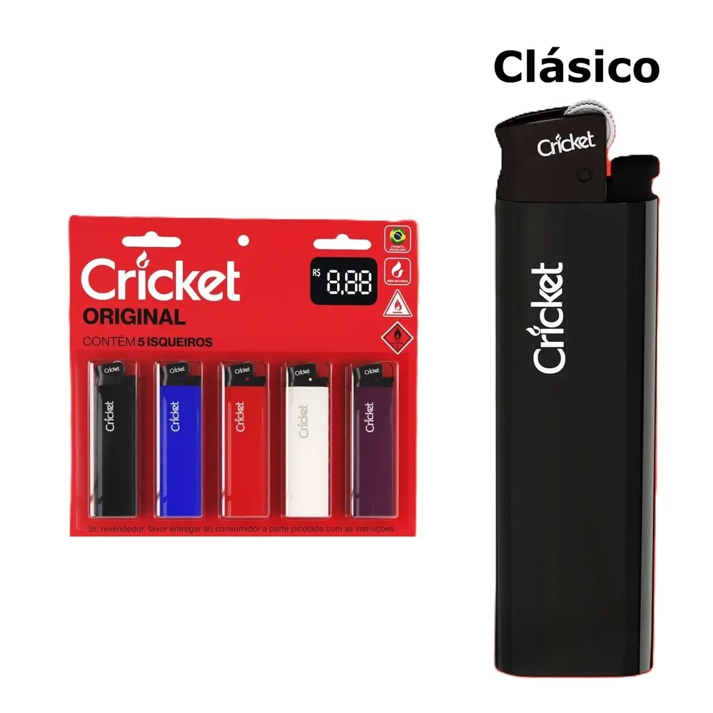 [6175] Encendedor Cricket Original Classic x5u (40x5)
