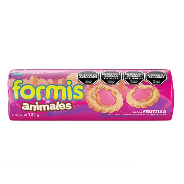 [100690] Formis Sabor Vainilla Rellena de Frutilla x102g (x36)