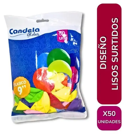 [100083] Globos 9" Lisos x50u (x100)