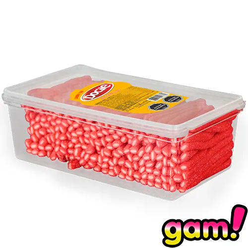 Goma Docile Canudinho Frutilla Ácida x1350g (x9)