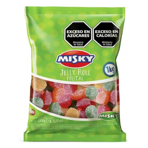 Goma Misky Jelly Roll Frutal x1kg (x6)