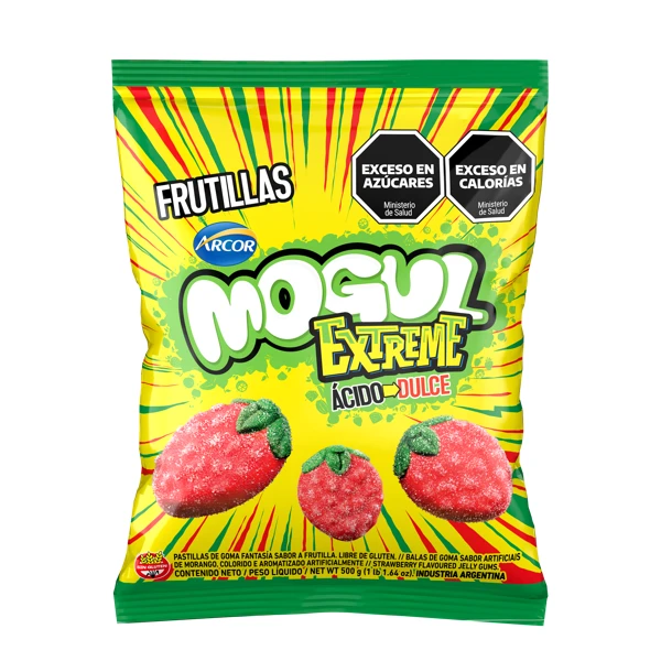 Goma Mogul Frutillas Extreme Ácido x500g (x6)