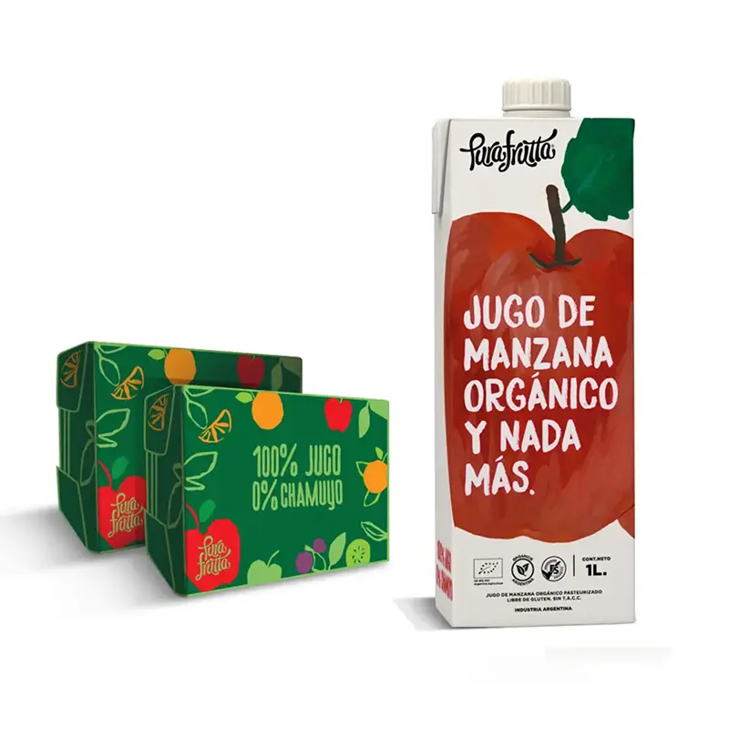 [100244] Jugo PuraFrutta Manzana Orgánico x1L (x8)