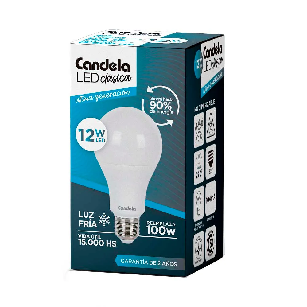 [100287] Lampara Led Candela 12W Fría (x50)