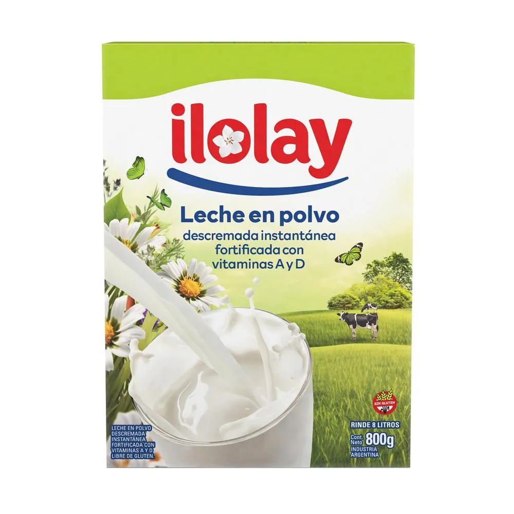 [100873] Leche en Polvo Ilolay Descremada x800g (x12)