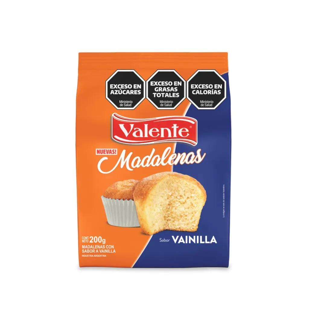 [100858] Madalenas Vainilla Valente x200g (x12)