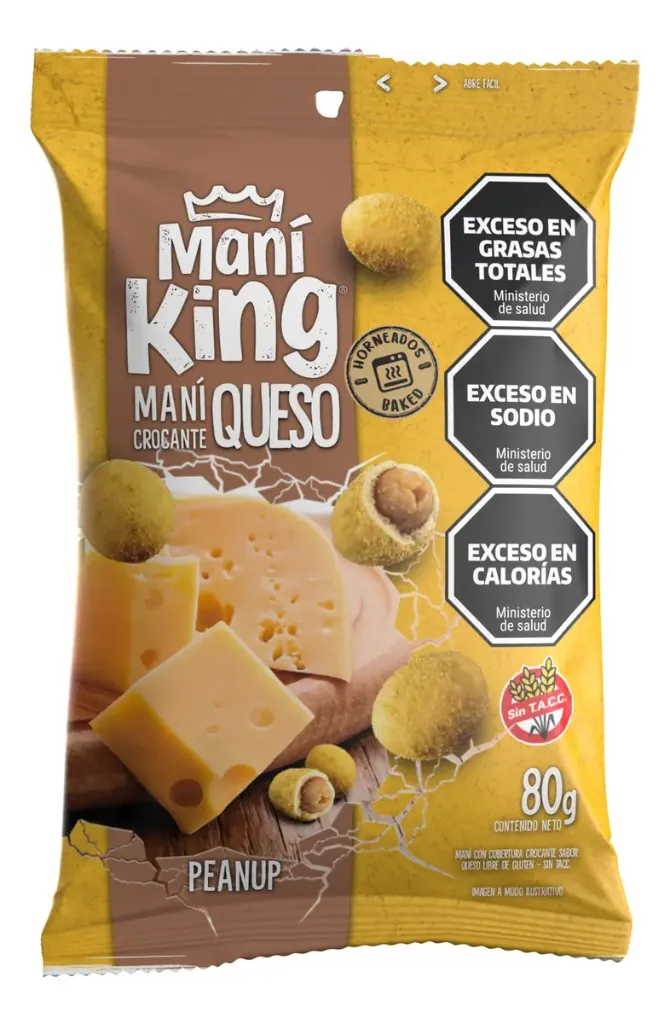 [101047] Maní King Crocante Queso x80g (x15)