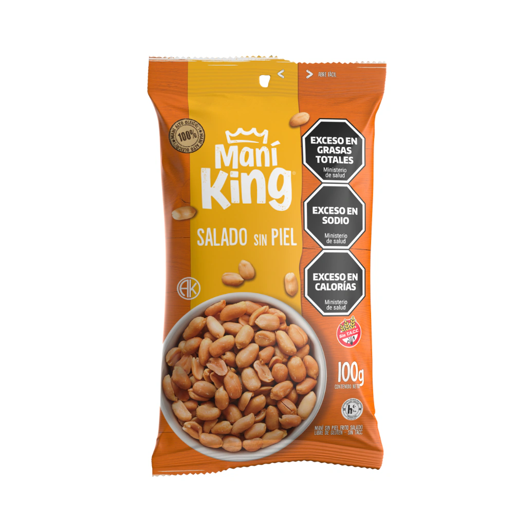 [101035] Maní King Frito Salado sin Piel x100g (x15)