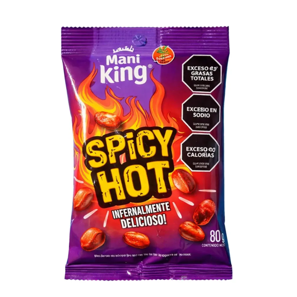 [101050] Maní King Saborizado Spicy Hot x80g (x15)