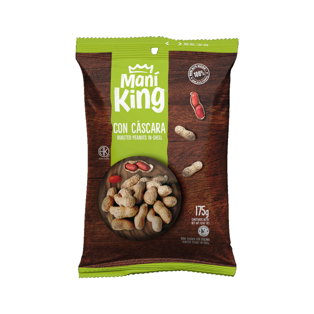 [101039] Maní King Tostado con Cáscara x175g (x16)