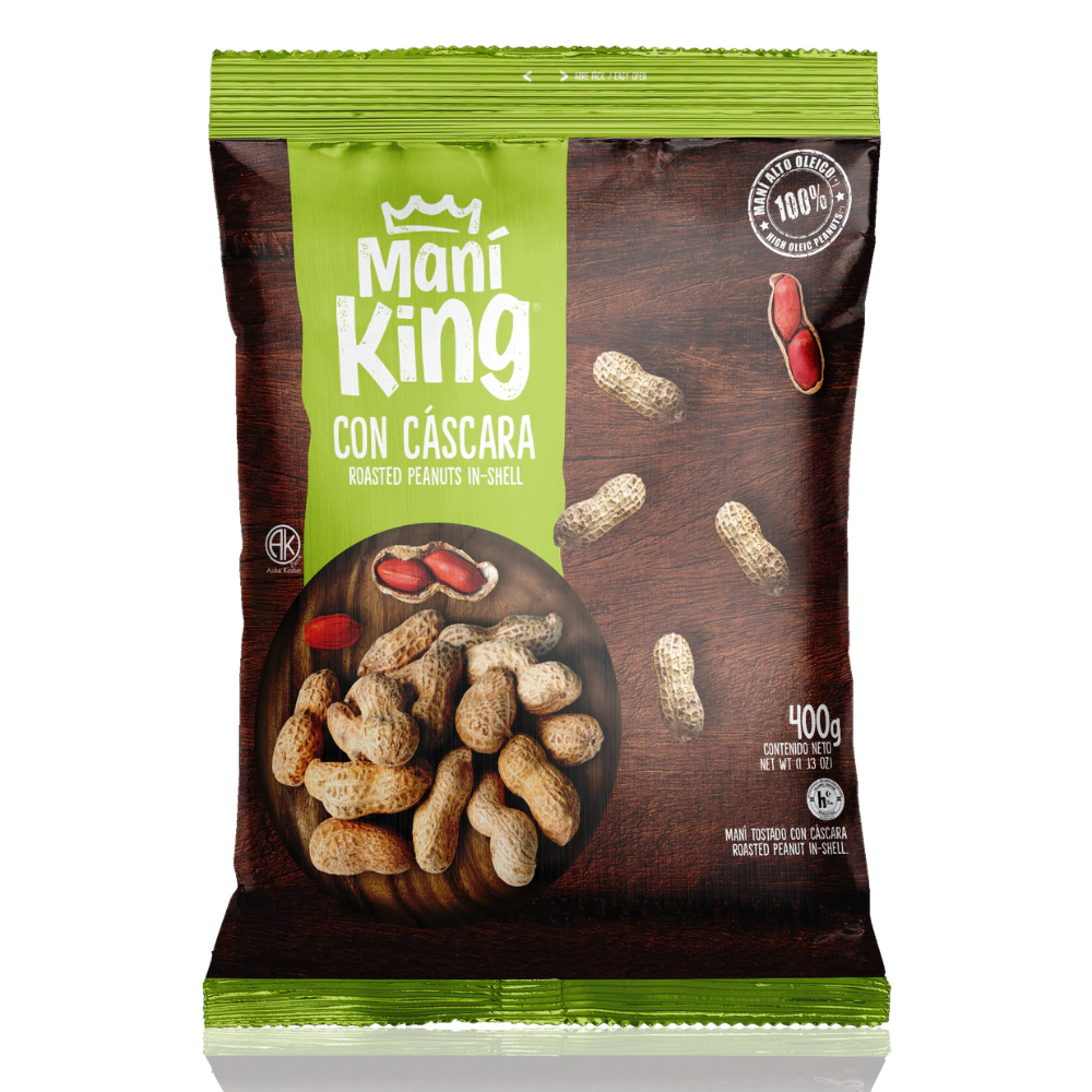 [101040] Maní King Tostado con Cáscara x400g (x10)