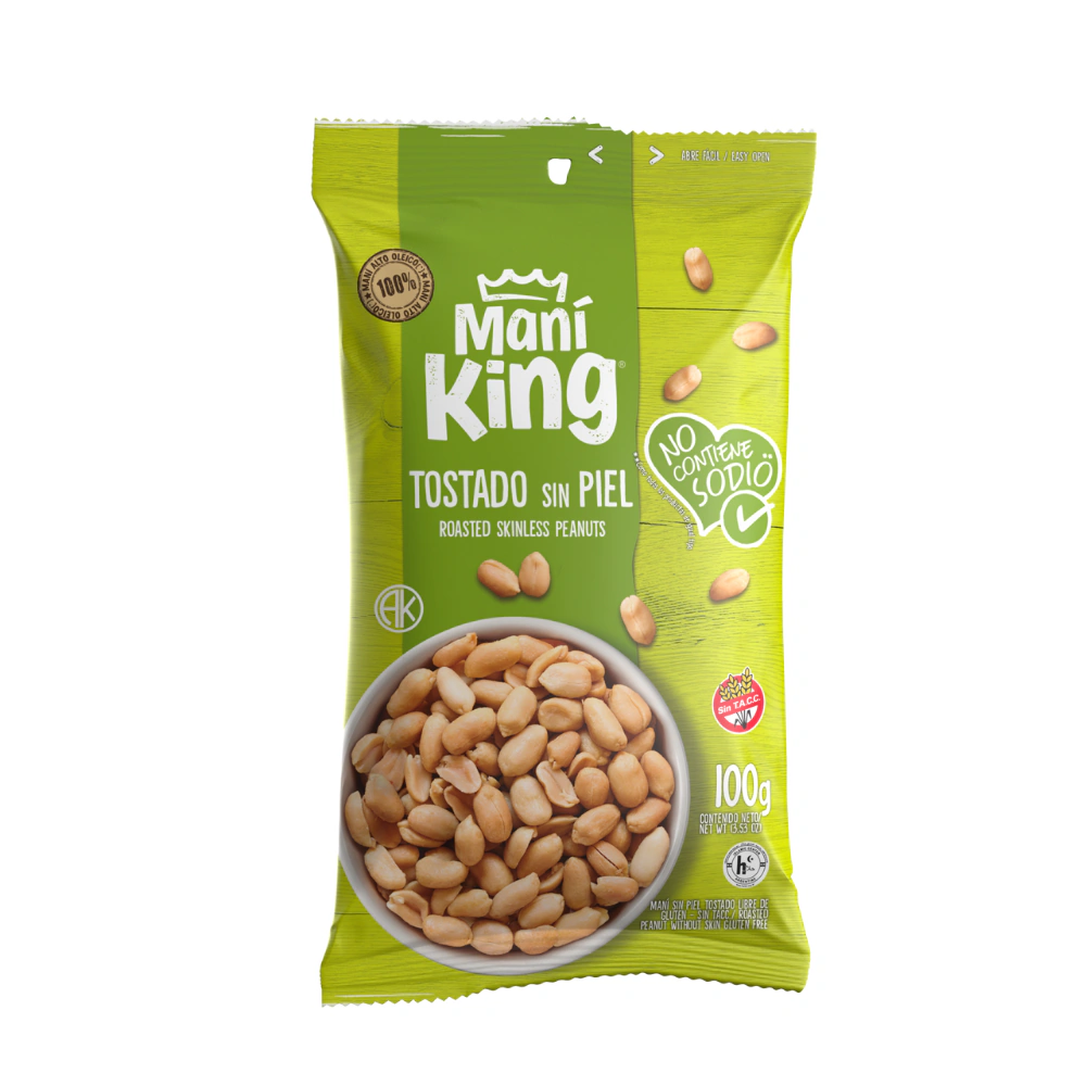 [101038] Maní King Tostado sin Piel ni Sal x100g (x15)