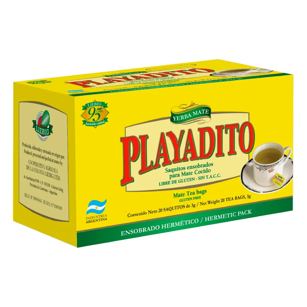 [101075] Mate Cocido Playadito Ensobrado Hermético x20u (x10)