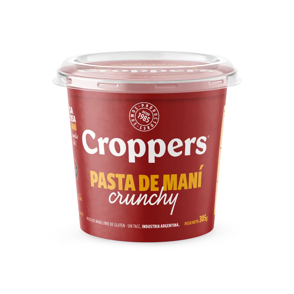 [100379] Pasta de Maní Crunchy Croppers x305g (x12)