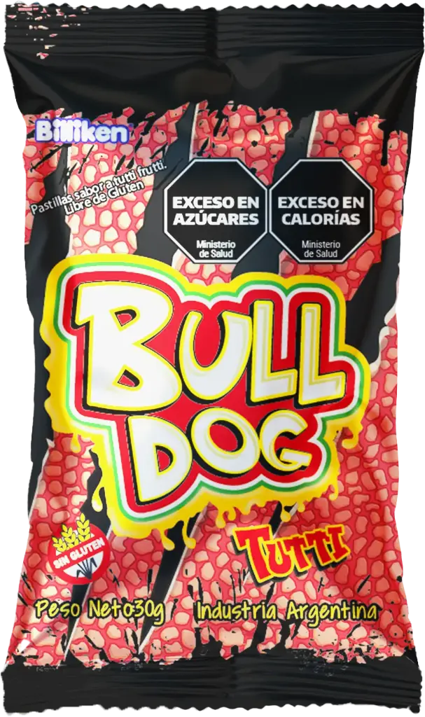 Pastilla Bulldog Tutti Frutti Ácidas x30g (12x12)
