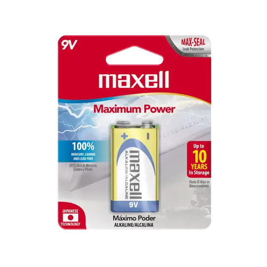 [100007] Pila Alkalina Maxell 9V 6LR61 x1 (x6)