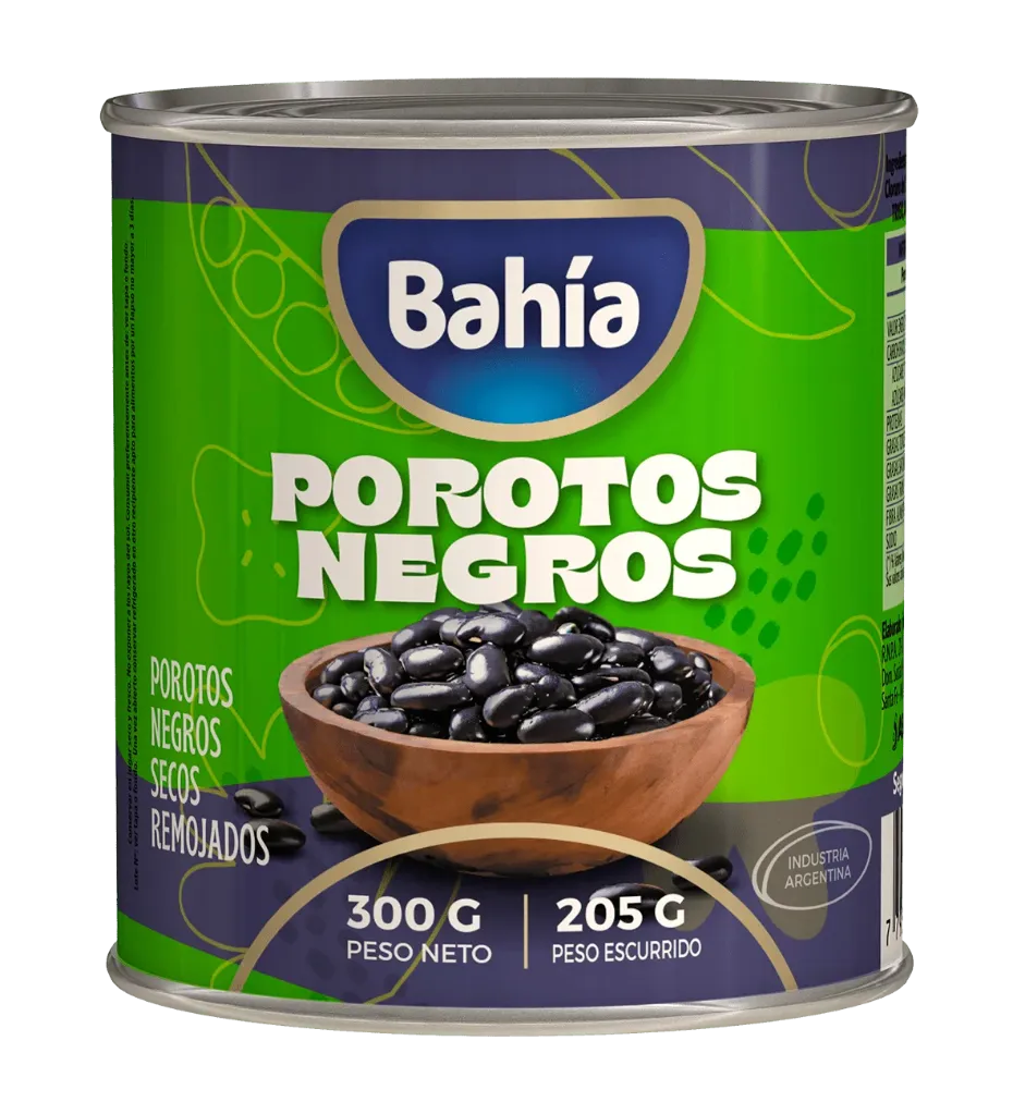 [100797] Porotos Negros Secos Remojados Bahía x300g (x24)