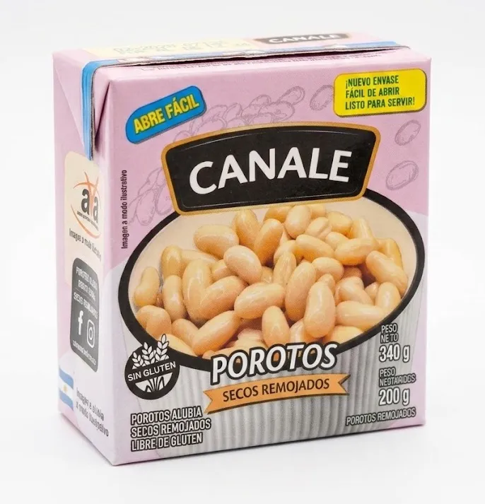 [101149] Porotos Secos Remojados Canale Tetra x340g (x24)