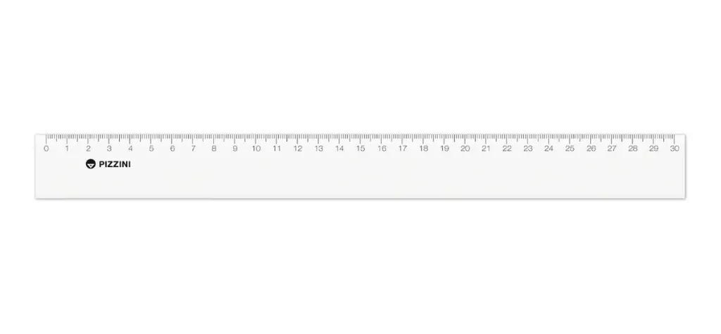 [100613] Regla Escolar Pizzini x30cm Cristal (x25)