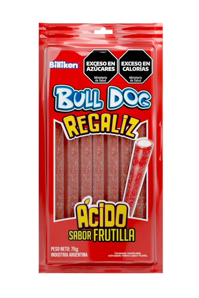 [8097] Tubito Bulldog Frutilla Ácida x75g (x24)